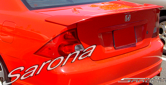 Custom Honda Civic Trunk Wing  Coupe (2001 - 2005) - $245.00 (Manufacturer Sarona, Part #HD-080-TW)